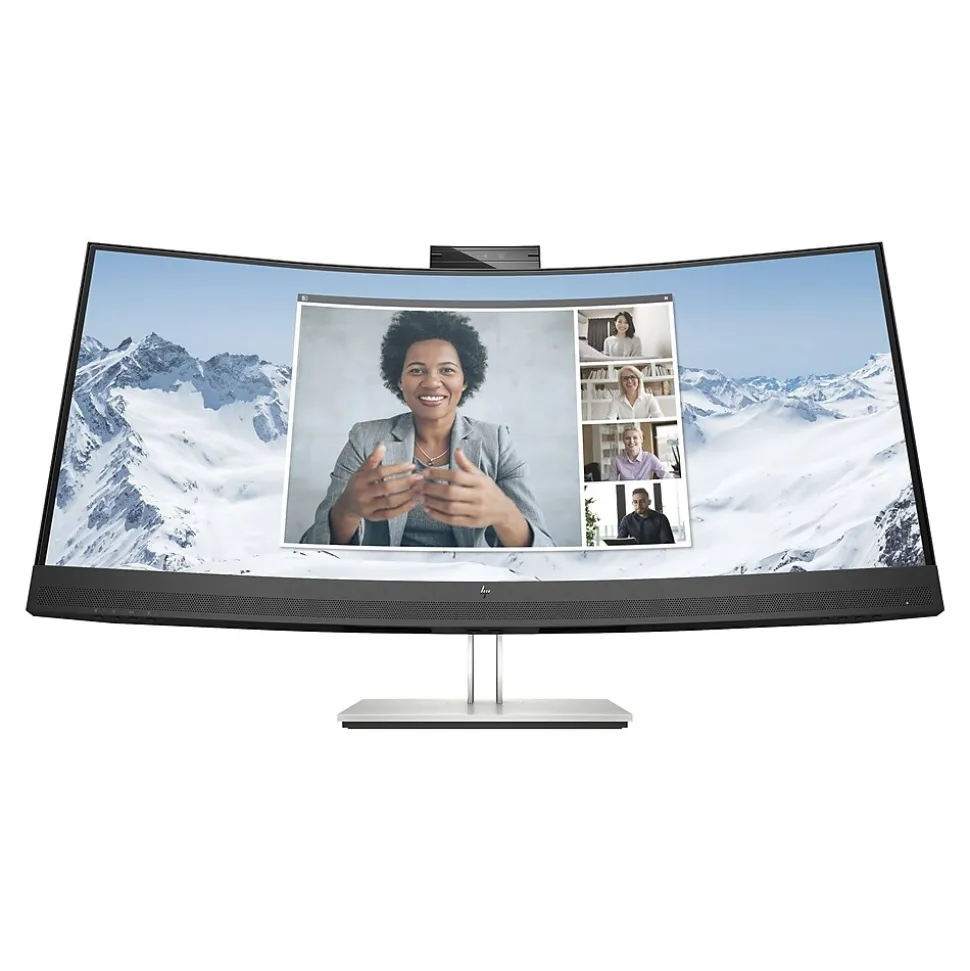 E34m G4 Conferencing Monitor 34" Curved LED, Black Head/Silver (Stand) (40Z26AA#ABA) | HP Best