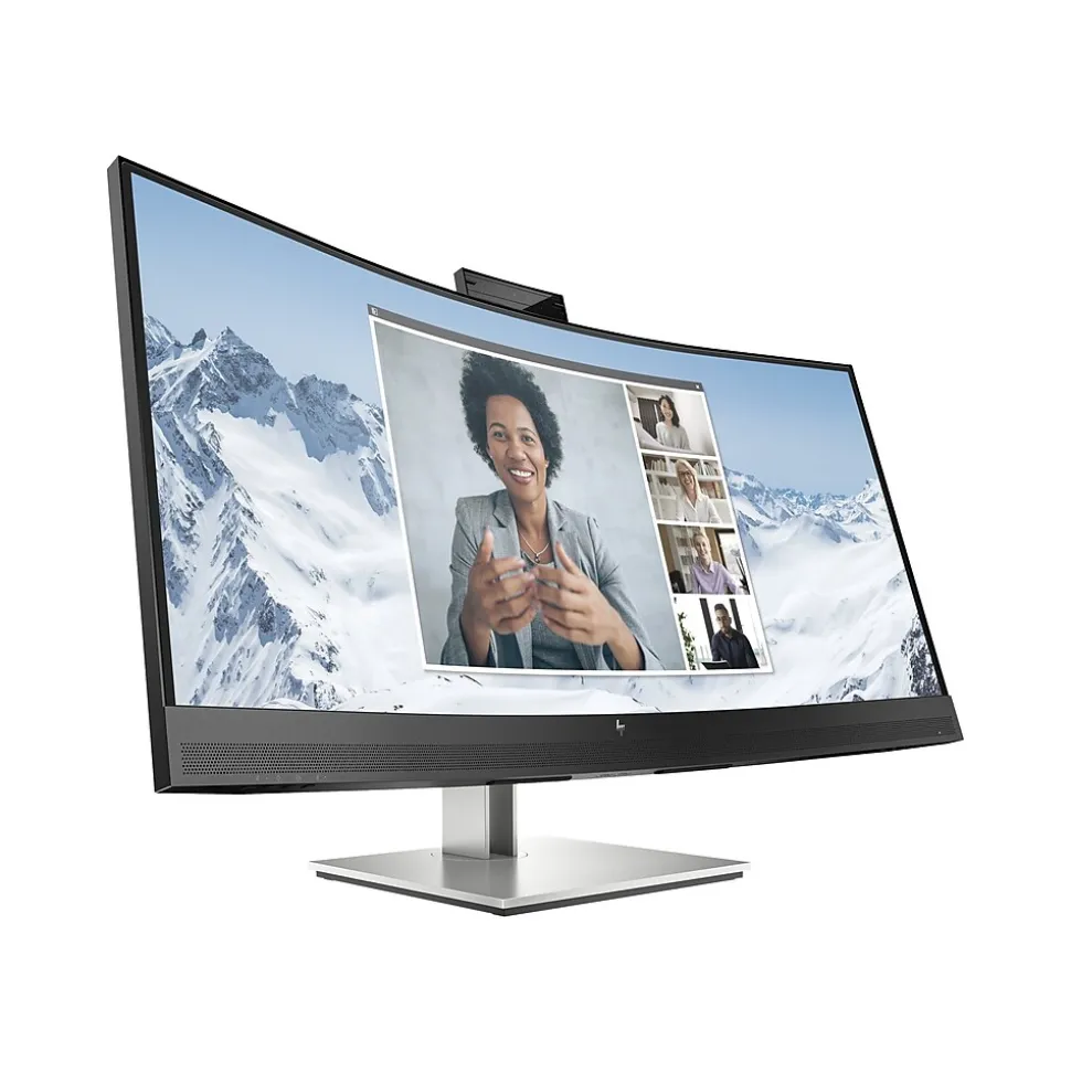 E34m G4 Conferencing Monitor 34" Curved LED, Black Head/Silver (Stand) (40Z26AA#ABA) | HP Best