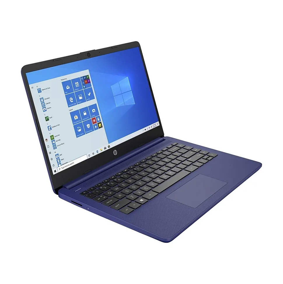 Laptop 14" LED Touch-Screen Laptop, Intel Celeron, 2.8 Ghz, 4GB RAM, 64GB SSD, Windows 10, Indigo Blue (47X80UA#ABA) | HP Online