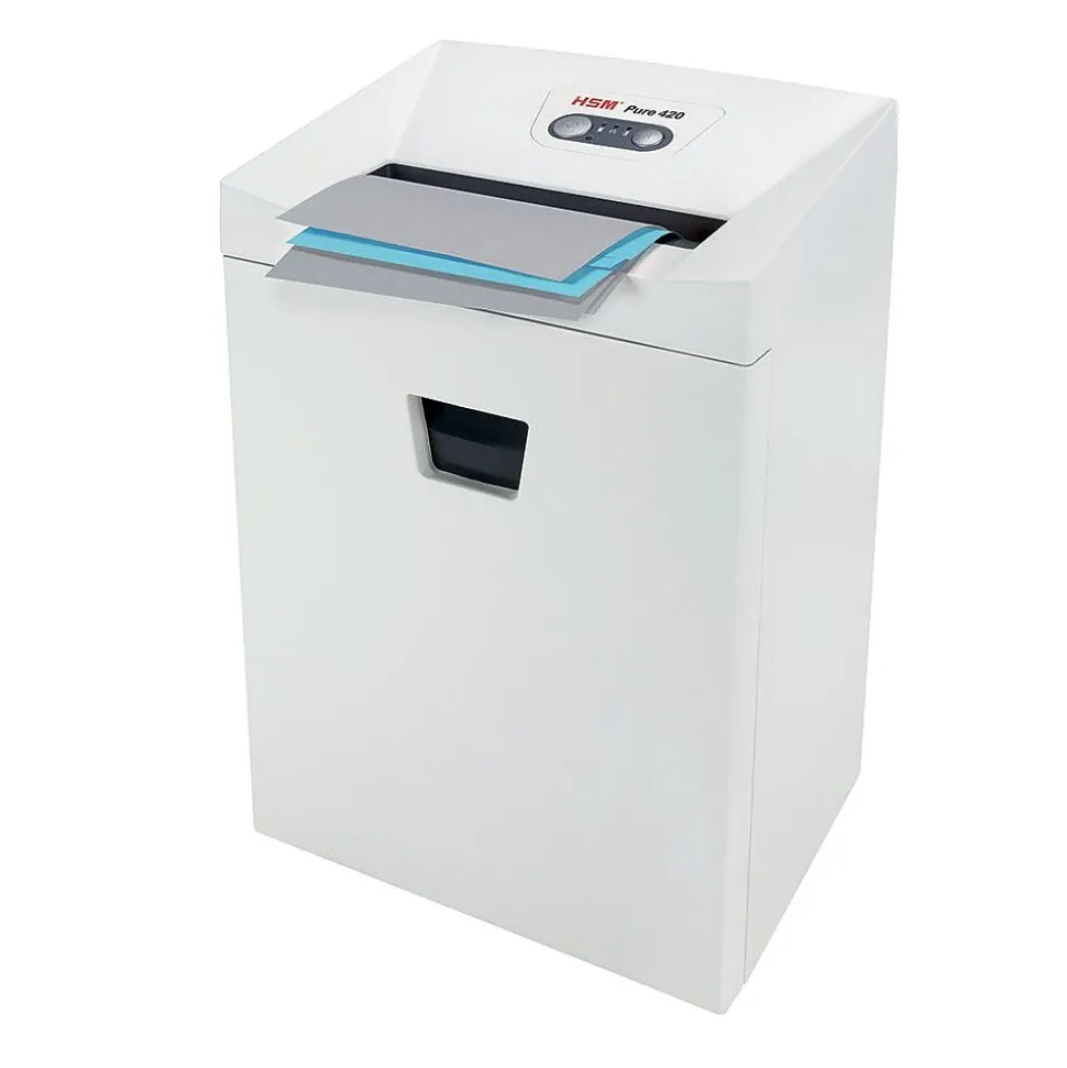 Pure 420 24 Sheet Strip-Cut Shredder, White (2341113) | HSM Fashion