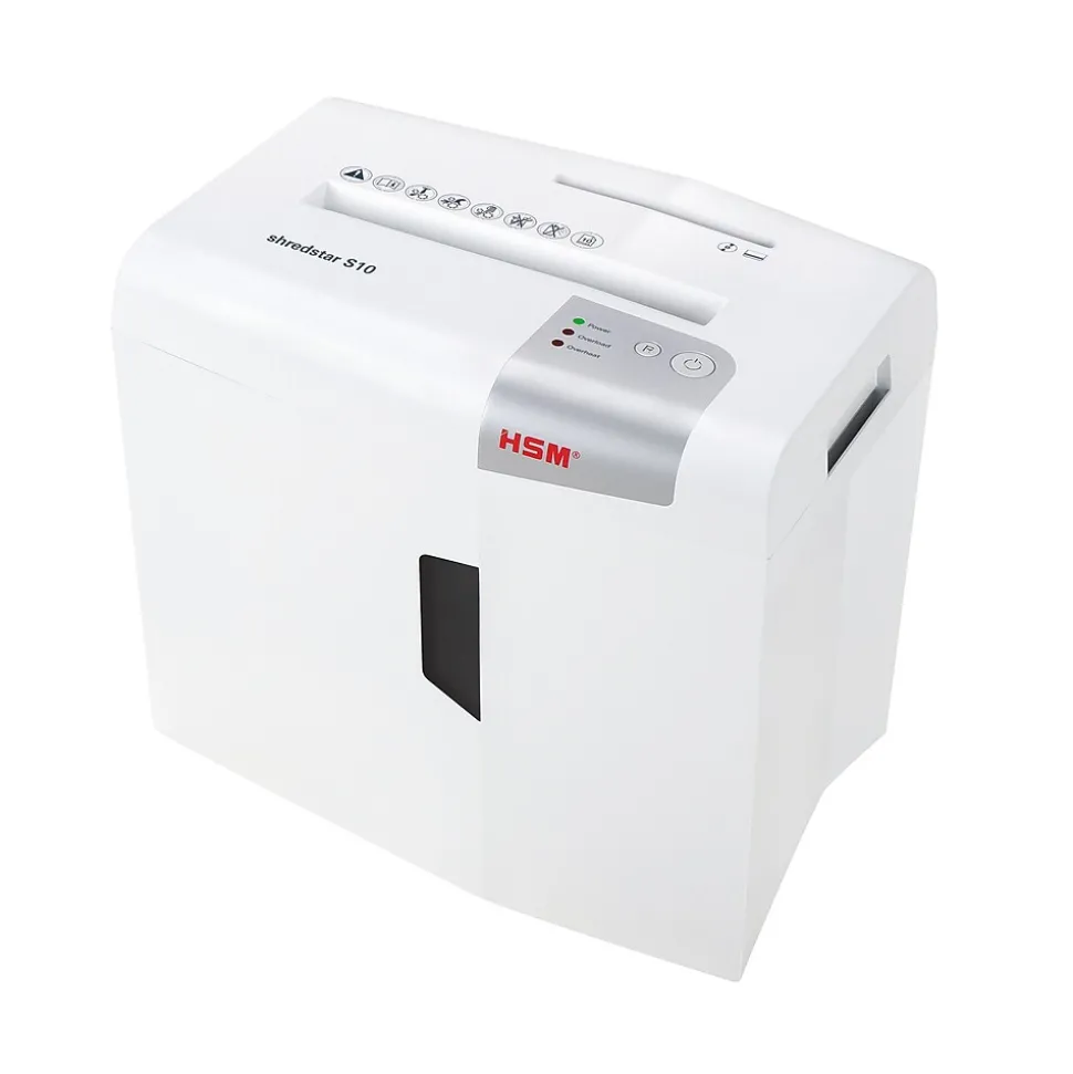 HSM S10 10-Sheet Strip-Cut Personal Shredder (HSM1042W) | Shredstar Hot