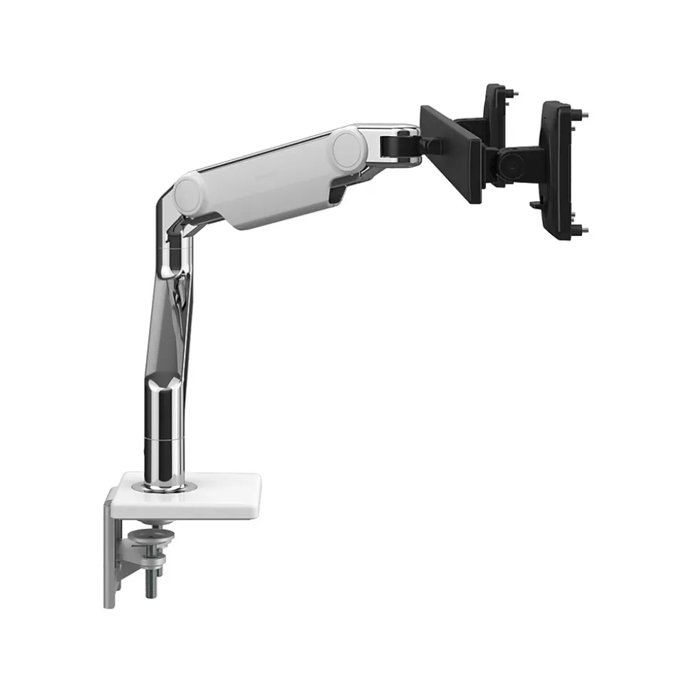 Adjustable Dual Monitor Arm, Polished Aluminum/White (M81CMWB2B.WFH) | Humanscale Best Sale