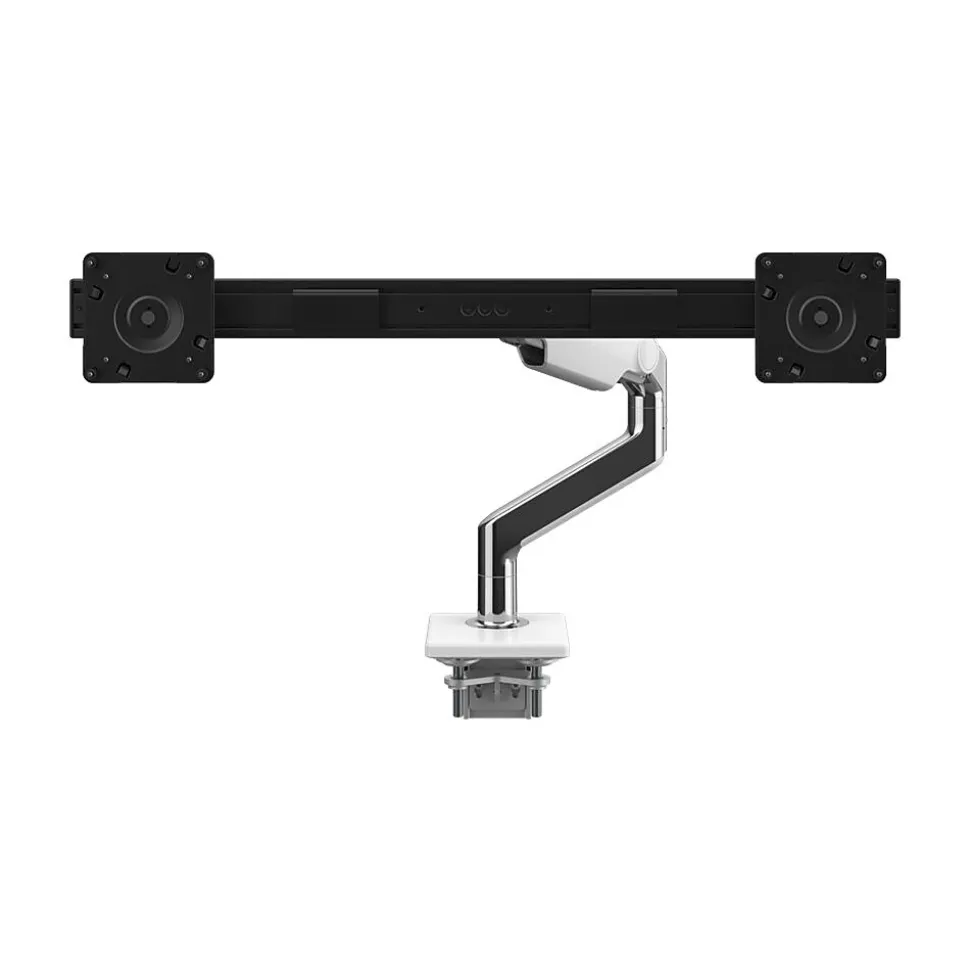 M8.1 Adjustable Dual Monitor Arm, Up to 28" Monitors, Polished Aluminum (M82CBW) | Humanscale Cheap