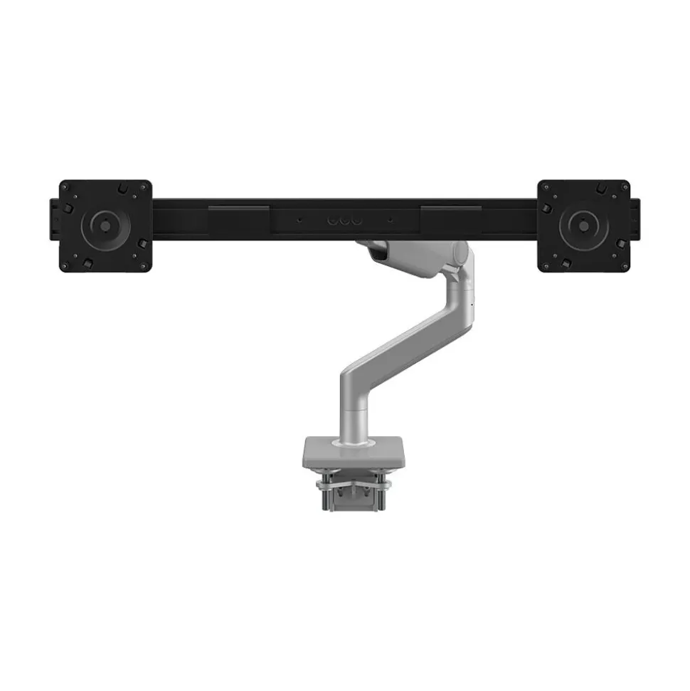 M8.1 Adjustable Dual Monitor Arm, Up to 28" Monitors, Silver (M82CBS) | Humanscale Fashion