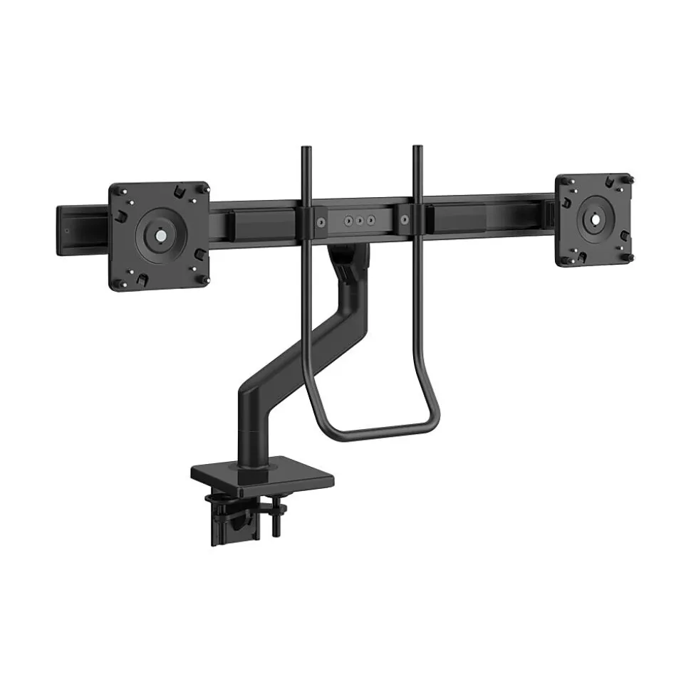 M8.1 Adjustable Dual Monitor Arm with Crossbar, Up to 28" Monitors, Black (M82HBB) | Humanscale Flash Sale