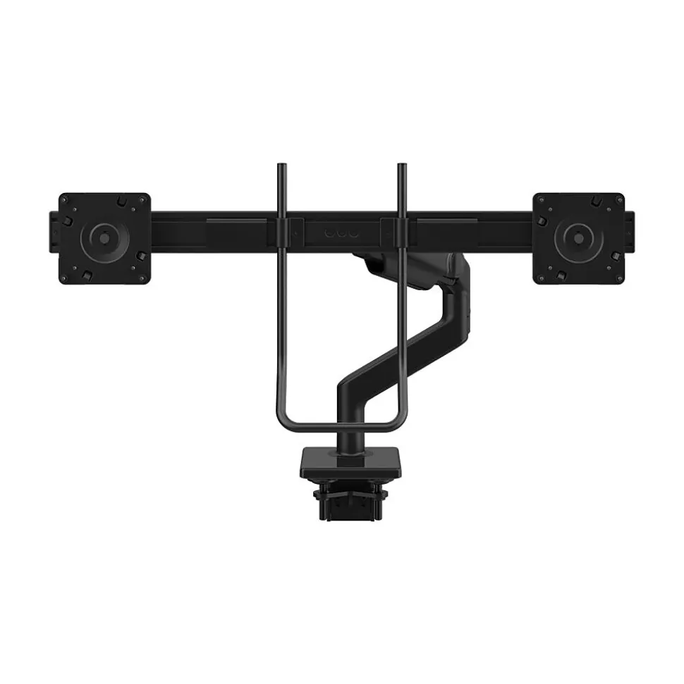M8.1 Adjustable Dual Monitor Arm with Crossbar, Up to 28" Monitors, Black (M82HBB) | Humanscale Flash Sale