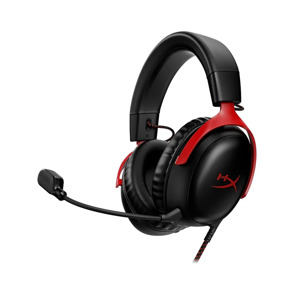 Cloud III Noise Canceling Stereo Gaming Headset, USB, 3.5mm, Black/Red (727A9AA) | HyperX Outlet