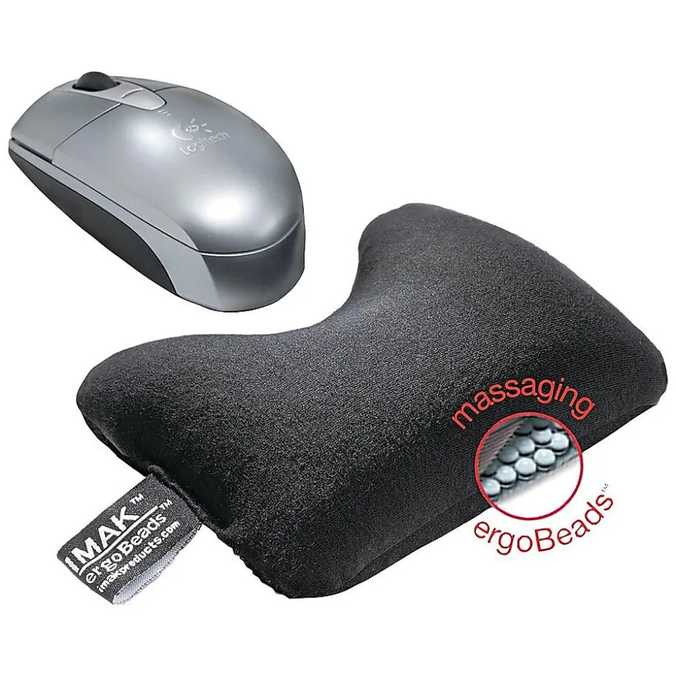 Cushion Ergobeads Wrist Rest, Non-Skid Base, Black (10165) | IMAK Shop