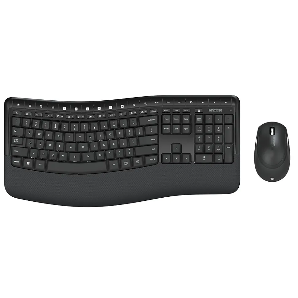 Comfort Desktop 5050 Wireless Ergonomic Keyboard and Laser Mouse Combo, Black (PP4-00001) | Incase Online