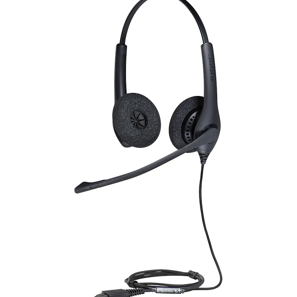 BIZ 1500 Duo QD GSA Stereo Wired Headset, Over-the-head, Black (GSA1519-0157) | jabra Store