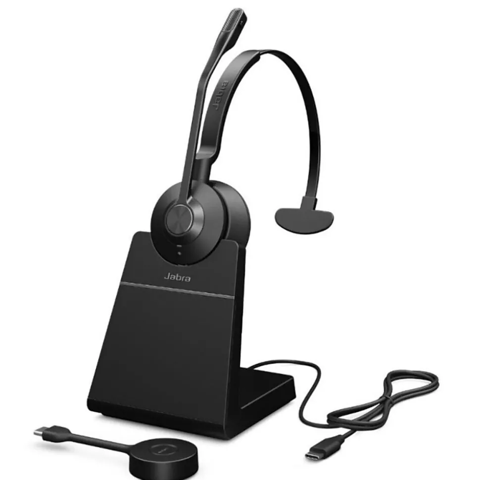 Engage 55 SE Wireless Monoaural Headset with Stand, UC Certified (9653-435-125) | jabra Best