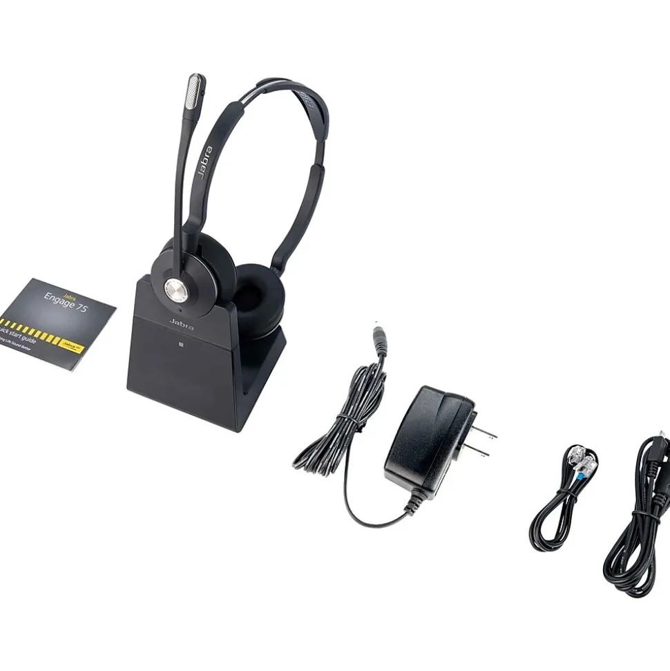 Engage 75 Stereo Wireless DECT/Bluetooth Headset, Over-the-head, Black (GSA9559-583-125) | jabra Sale