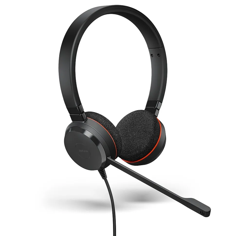 Evolve 20 MS Noise Canceling Stereo On Ear Computer Headset, USB-A, MS Certified (4999-823-109) | jabra Flash Sale