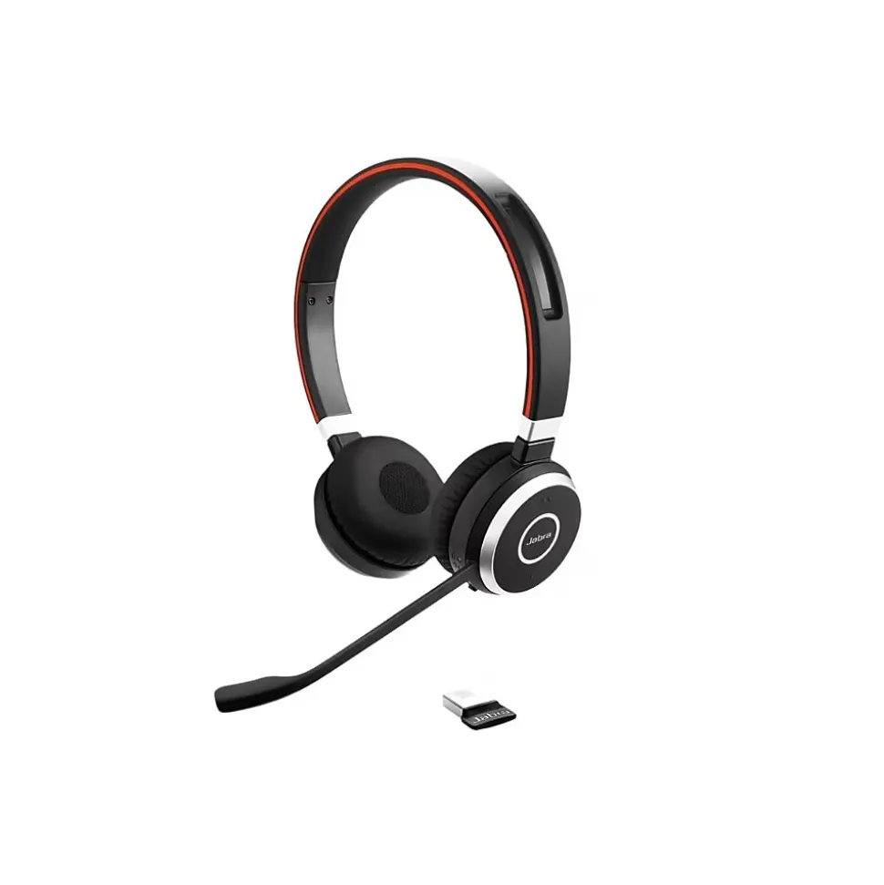 Evolve 65 UC Stereo Noise Canceling Bluetooth Stereo Phone & Computer Headset, Black/Red/Silver (100-98500001-02) | jabra Discount