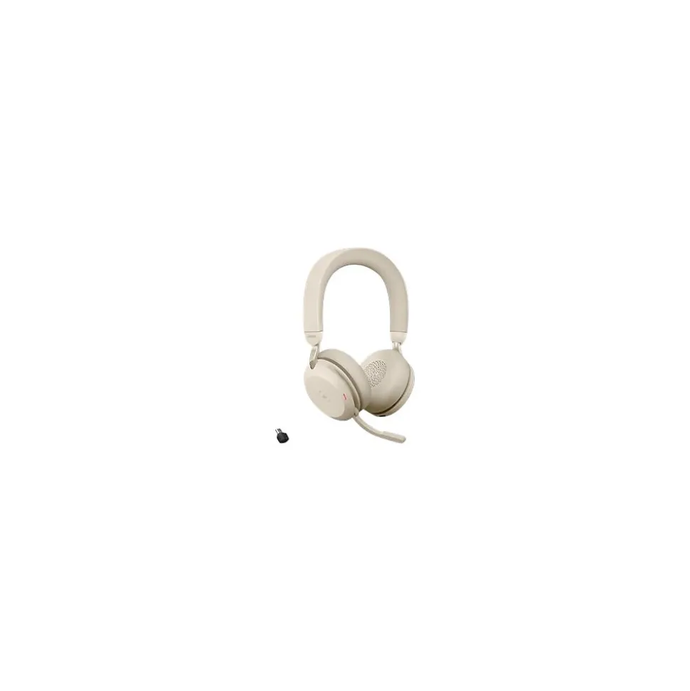 Evolve2 75 Wireless Noise Canceling Bluetooth Stereo Mobile On Ear Headset, USB-C, MS Certified, Beige (27599-999-898) | jabra Store