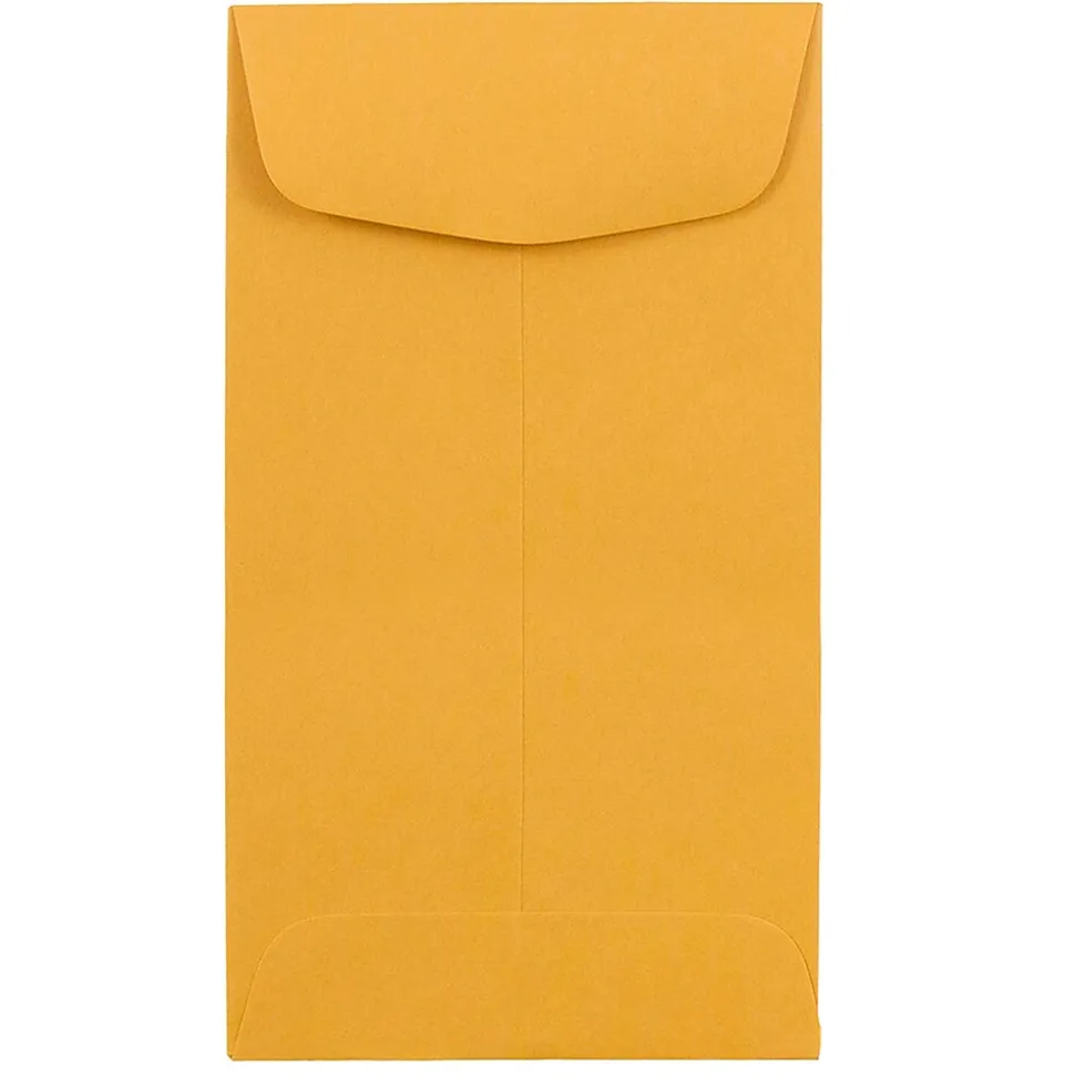 #6 Kraft Coin Envelope, 3 3/8" x 6", Brown Kraft, 25/Pack (1623992) | JAM Paper Outlet