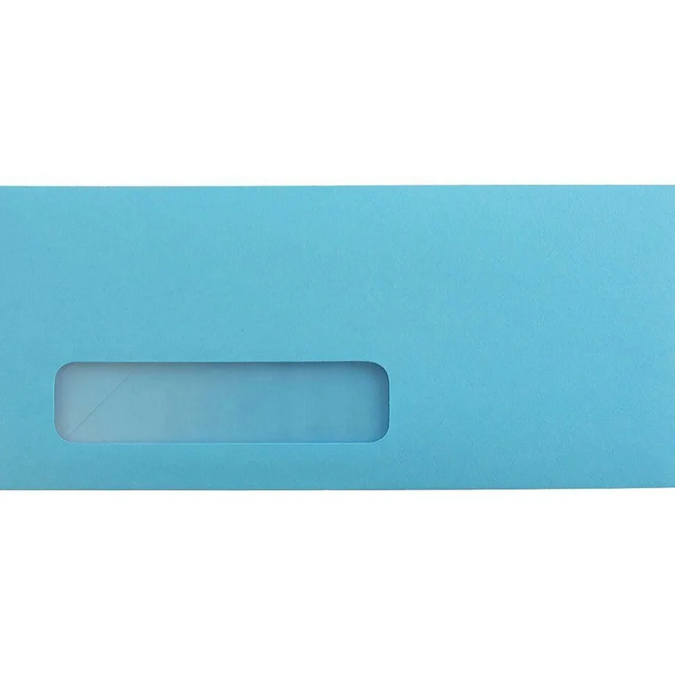 #10 Window Envelope, 4 1/8" x 9 1/2", Blue, 25/Pack (5156476) | JAM Paper Store