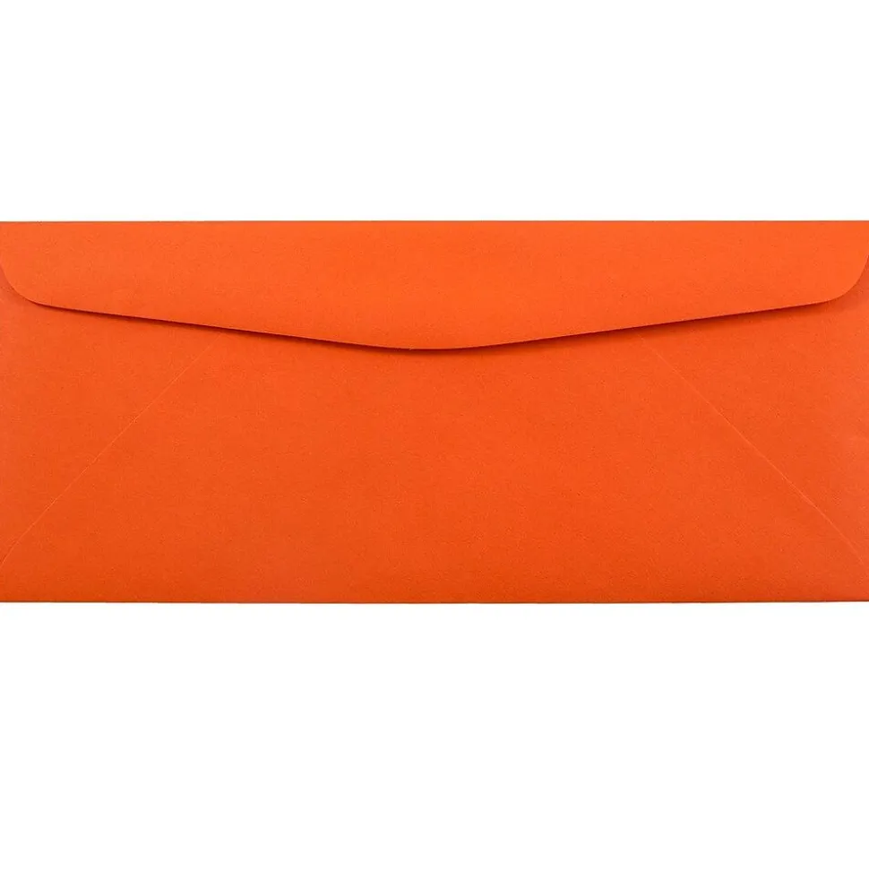 #10 Window Envelope, 4 1/8" x 9 1/2", Orange, 50/Pack (5156477I) | JAM Paper Fashion