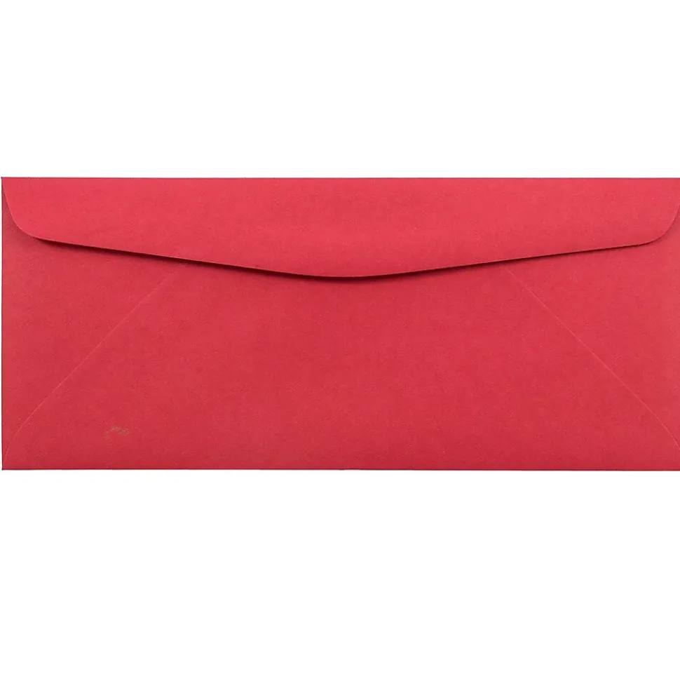 #10 Window Envelope, 4 1/8" x 9 1/2", Red, 25/Pack (1531052) | JAM Paper Flash Sale