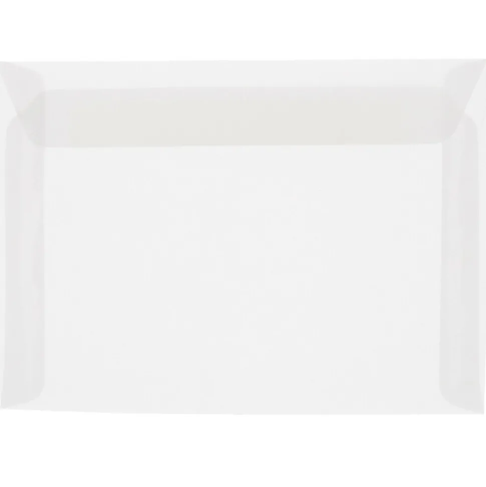 8.75 x 11.5 Booklet Translucent Vellum Envelopes, Clear, 25/Pack (2851370) | JAM Paper Store