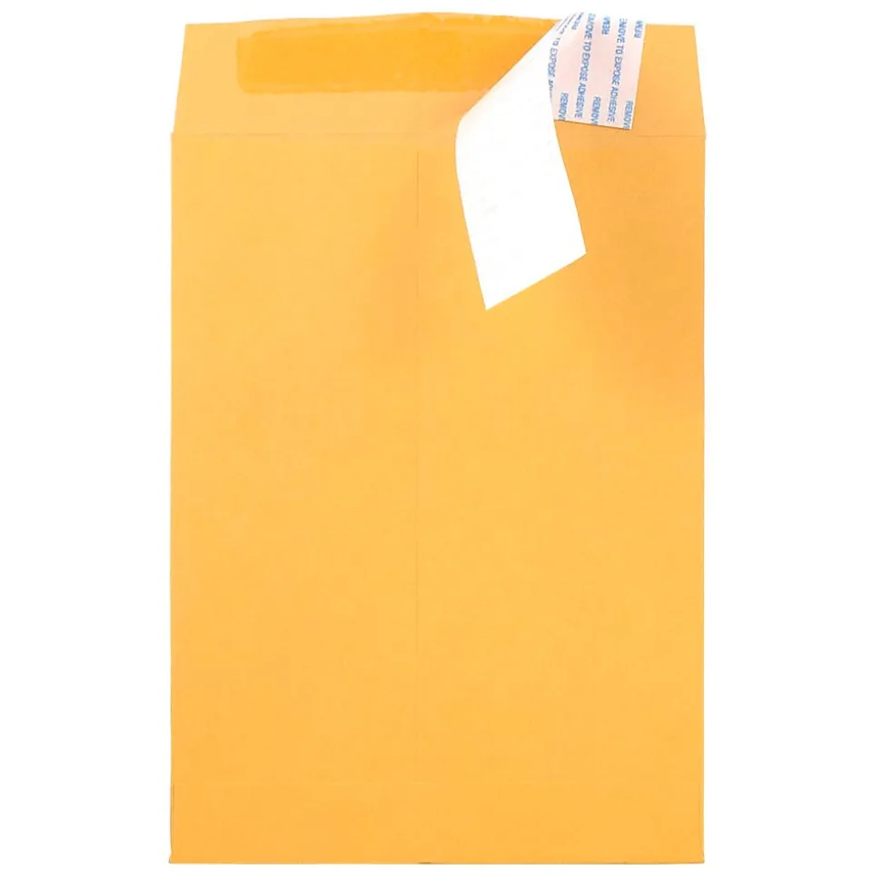7.5 x 10.5 Kraft Open End Catalog Envelopes with Peel and Seal Closure, Brown Kraft Manila, Bulk 500/Box (13034230C) | JAM Paper Fashion