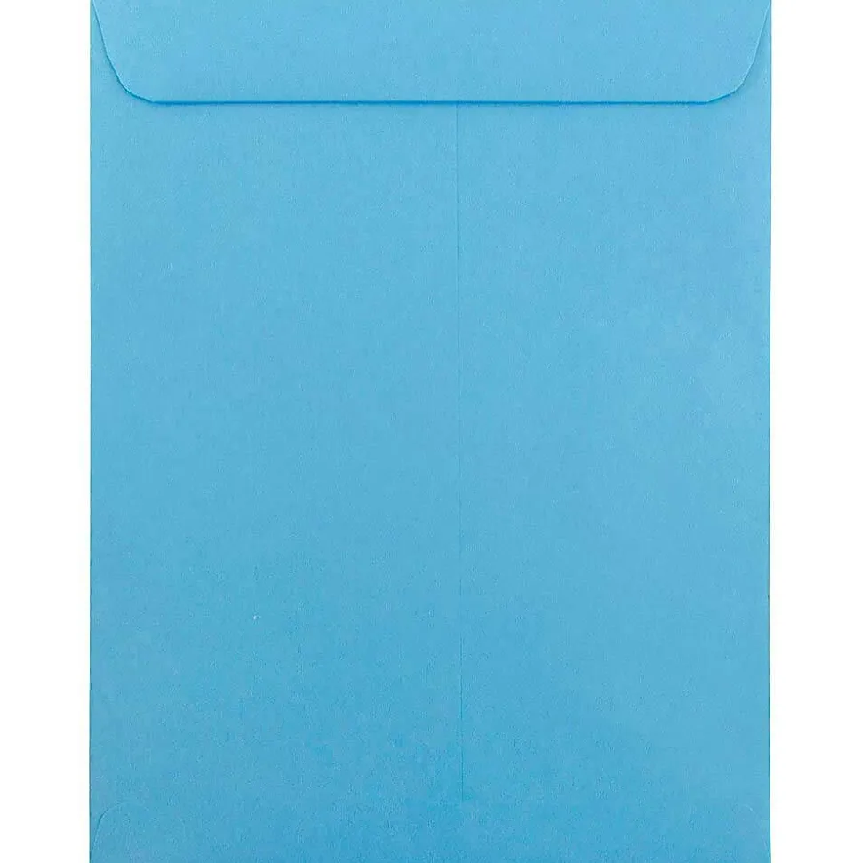 10 x 13 Open End Catalog Colored Envelopes, Blue Recycled, 100/Pack (87725) | JAM Paper Discount
