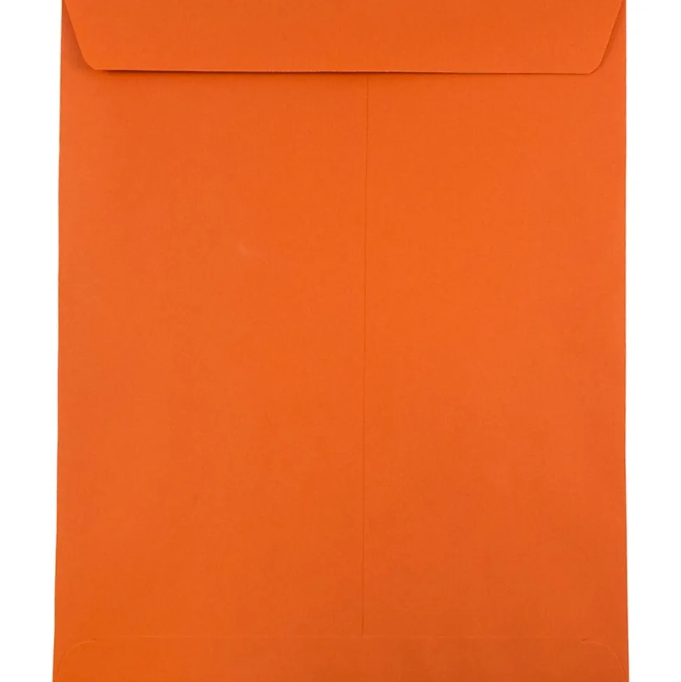 10 x 13 Open End Catalog Colored Envelopes, Orange Recycled, 100/Pack (87766) | JAM Paper Hot