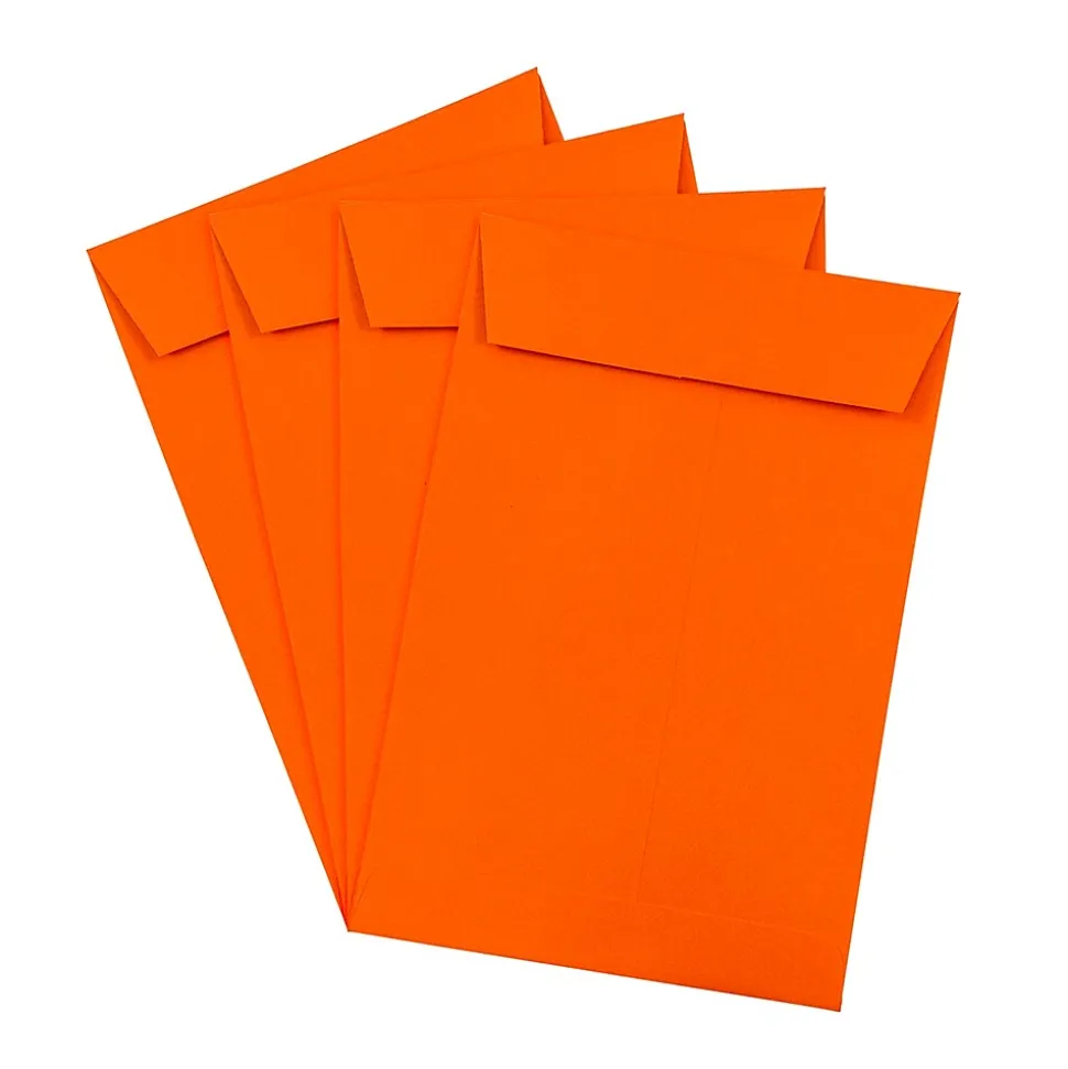 6 x 9 Open End Catalog Colored Envelopes, Orange Recycled, 50/Pack (88129i) | JAM Paper Discount