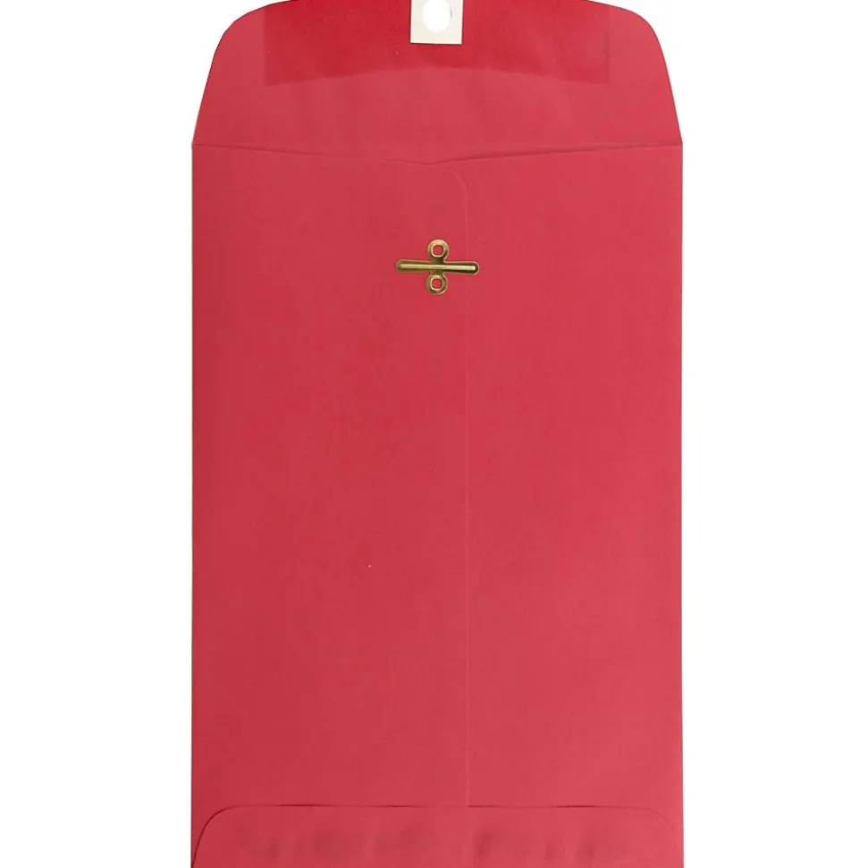 6 x 9 Open End Catalog Colored Envelopes with Clasp Closure, Red Recycled, 100/Pack (87881) | JAM Paper Cheap