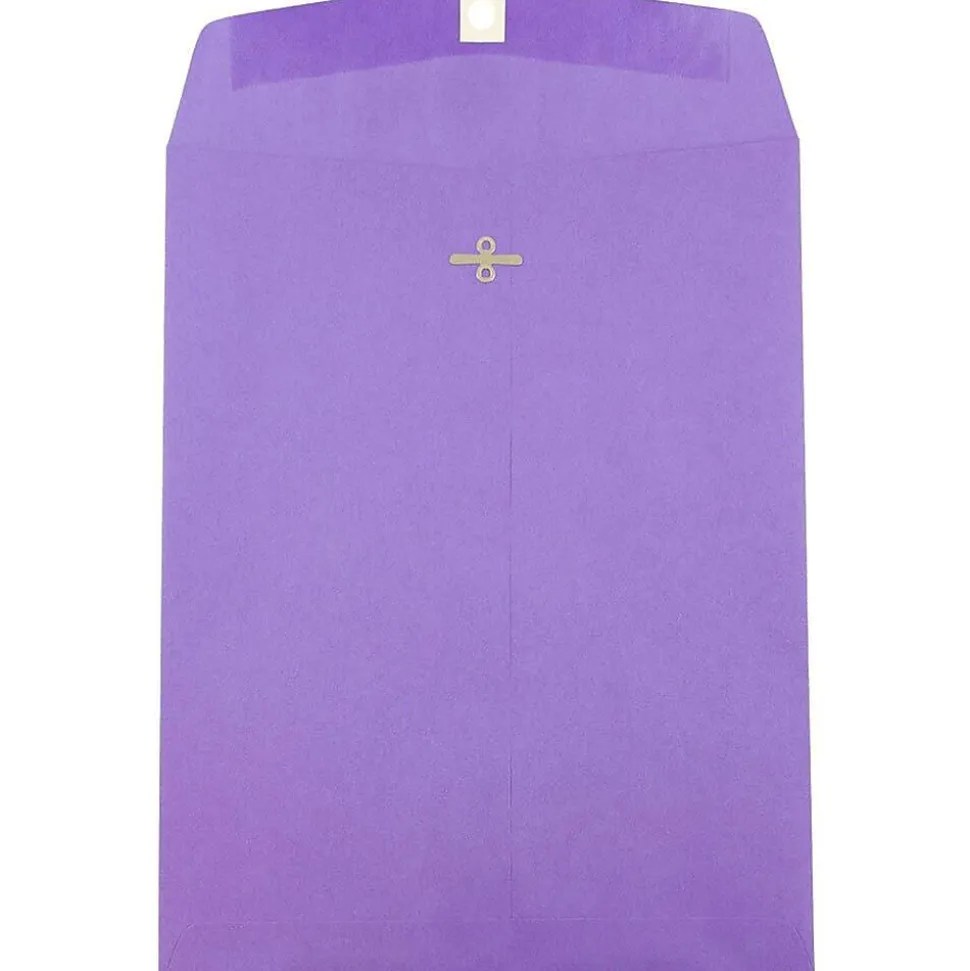 10 x 13 Open End Catalog Colored Envelopes with Clasp Closure, Violet Purple Recycled, 50/Pack (v0128182i) | JAM Paper Sale