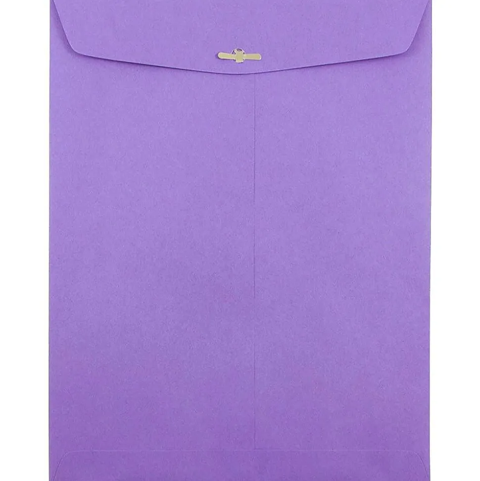 10 x 13 Open End Catalog Colored Envelopes with Clasp Closure, Violet Purple Recycled, 50/Pack (v0128182i) | JAM Paper Sale