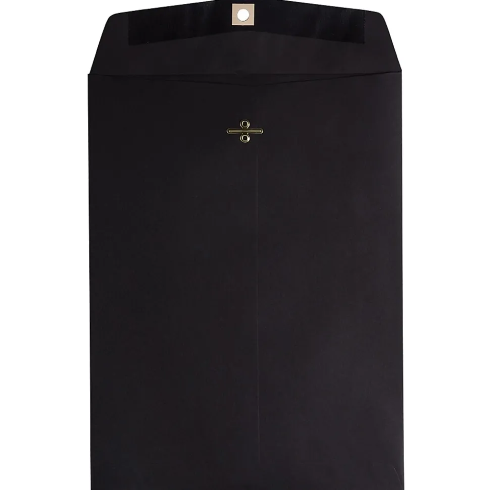 9" x 12" Open End Catalog Envelopes with Clasp Closure, Black, 10/Pack (73854B) | JAM Paper Sale
