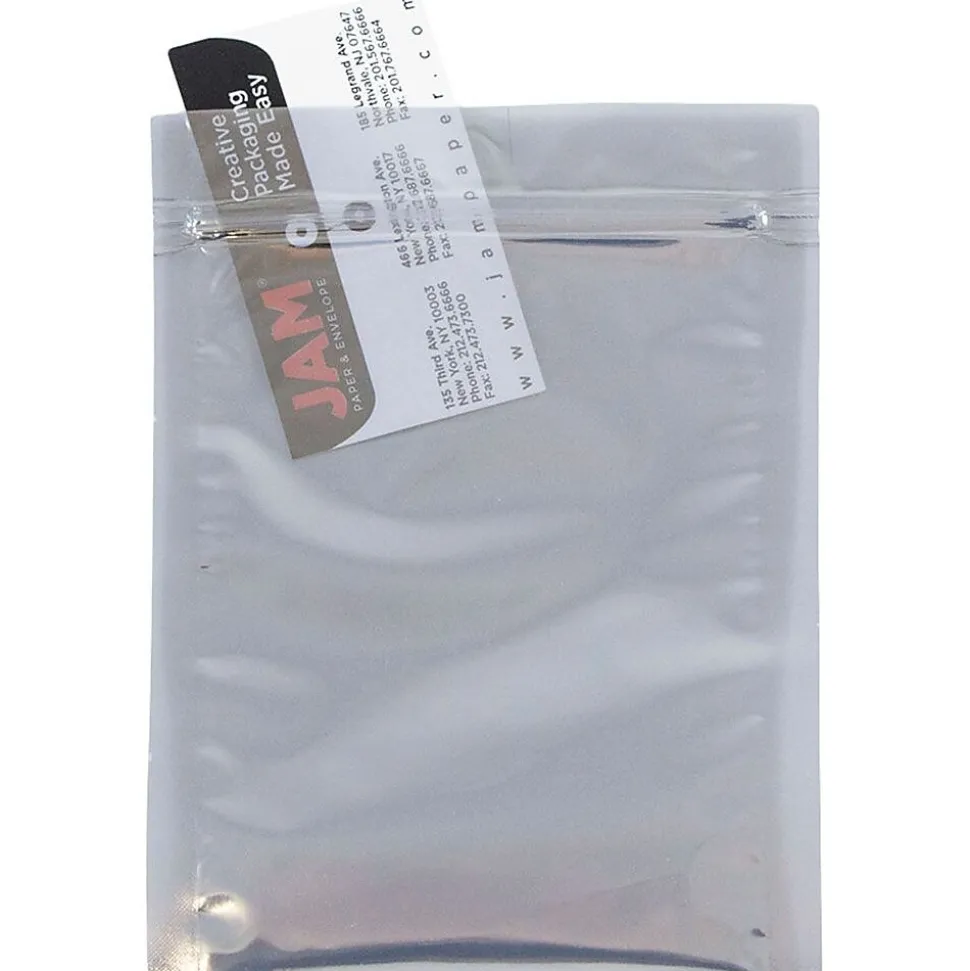 6 x 8 Open End Catalog Foil Envelopes with Zip Closure, Clear, 25/Pack (3006A58A2) | JAM Paper Clearance