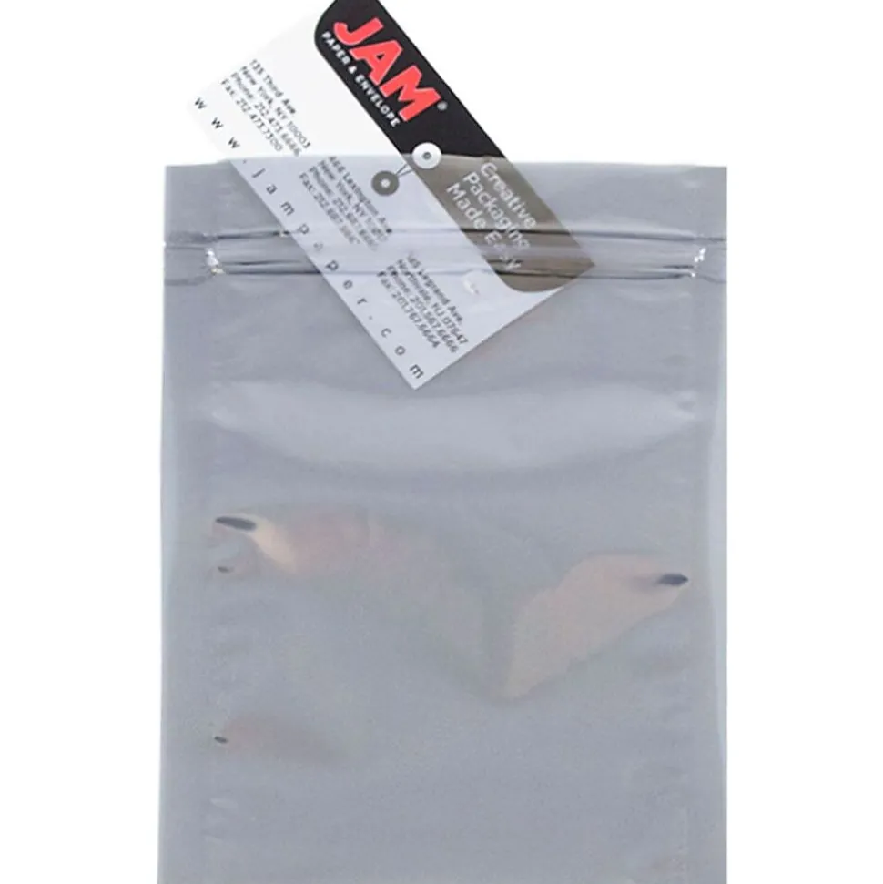 4 x 6 Open End Catalog Foil Envelopes with Zip Closure, Clear, 25/Pack (30046A58A1) | JAM Paper Online