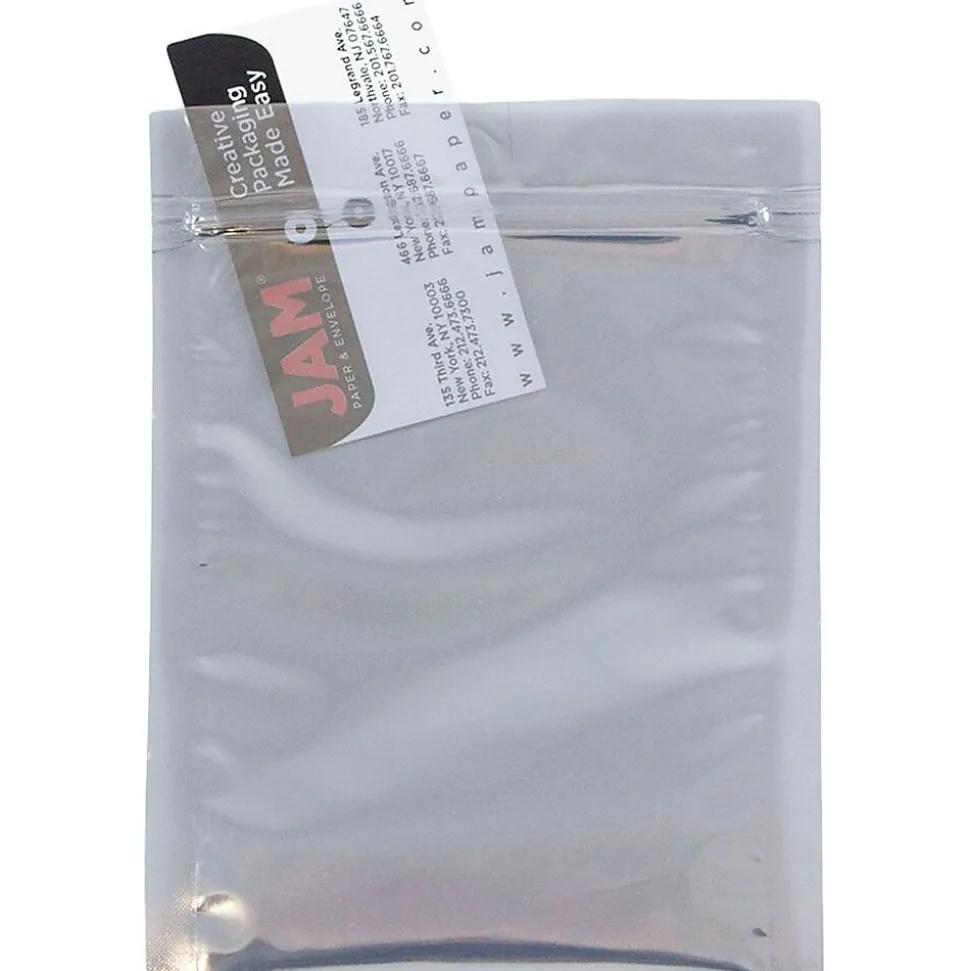 9 x 12 Open End Catalog Foil Envelopes with Zip Closure, Clear, 100/Pack (300912A58A3B) | JAM Paper Clearance