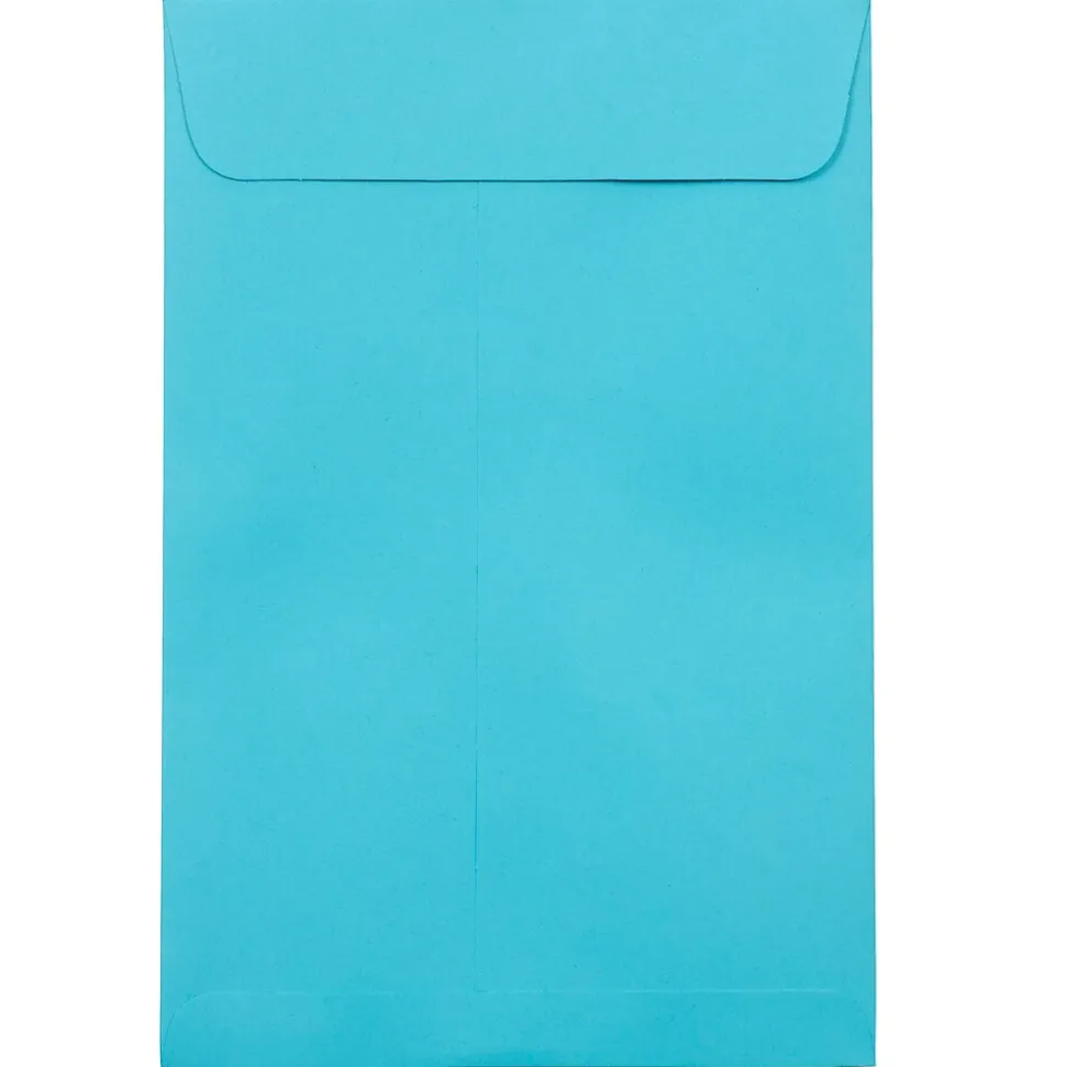 6 x 9 Open End Envelopes, Pool Blue, 500 Pack (1644-102-500) | JAM Paper Outlet