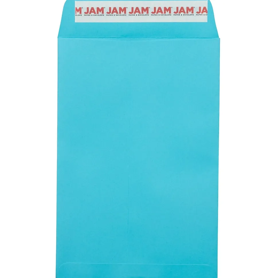 6 x 9 Open End Envelopes, Pool Blue, 500 Pack (1644-102-500) | JAM Paper Outlet