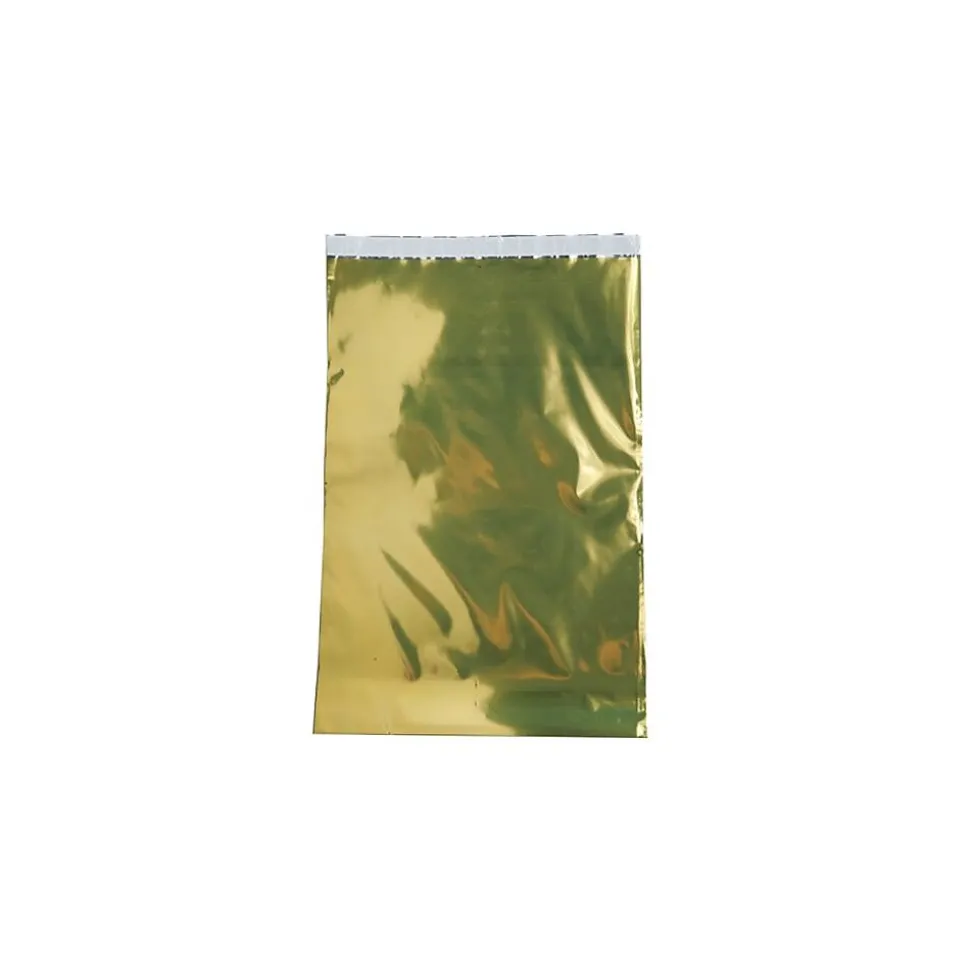 12 x 18 Open End Foil Envelopes with Self-Adhesive Closure, Gold, 25/Pack (1323297) | JAM Paper Clearance