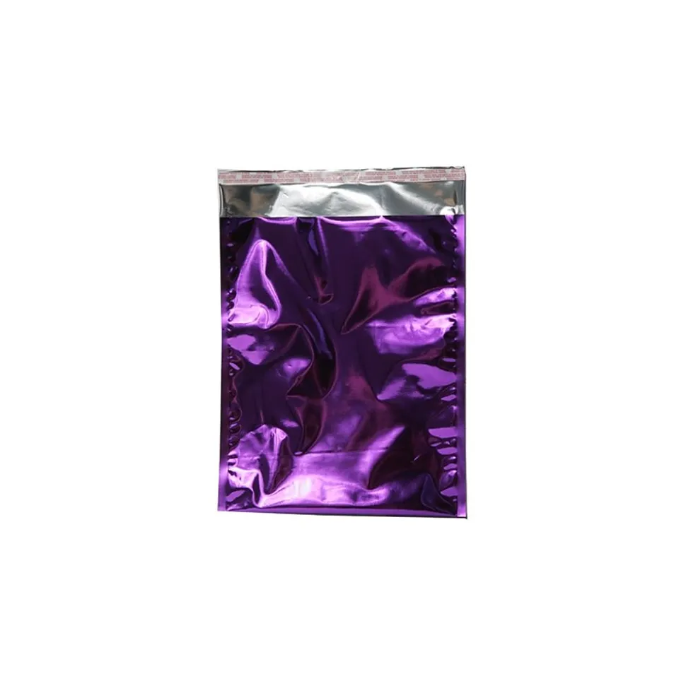 10 x 13 Open End Foil Envelopes with Self-Adhesive Closure, Purple, 100/Pack (01323295B) | JAM Paper Online