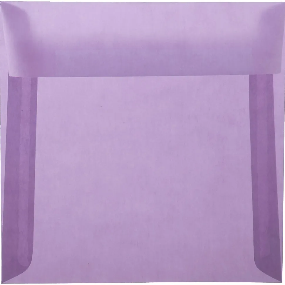 6.5" x 6.5" Square Translucent Vellum Invitation Envelopes, Purple, 25/Pack (2812713) | JAM Paper Online