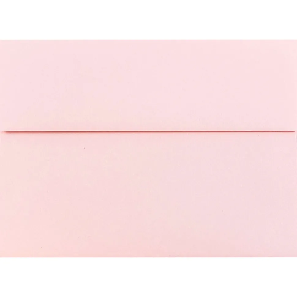 A7 Booklet Envelope 5 1/4" x 7 1/4", Baby Pink Pastel, 100/Pack (155627d) | JAM Paper Shop