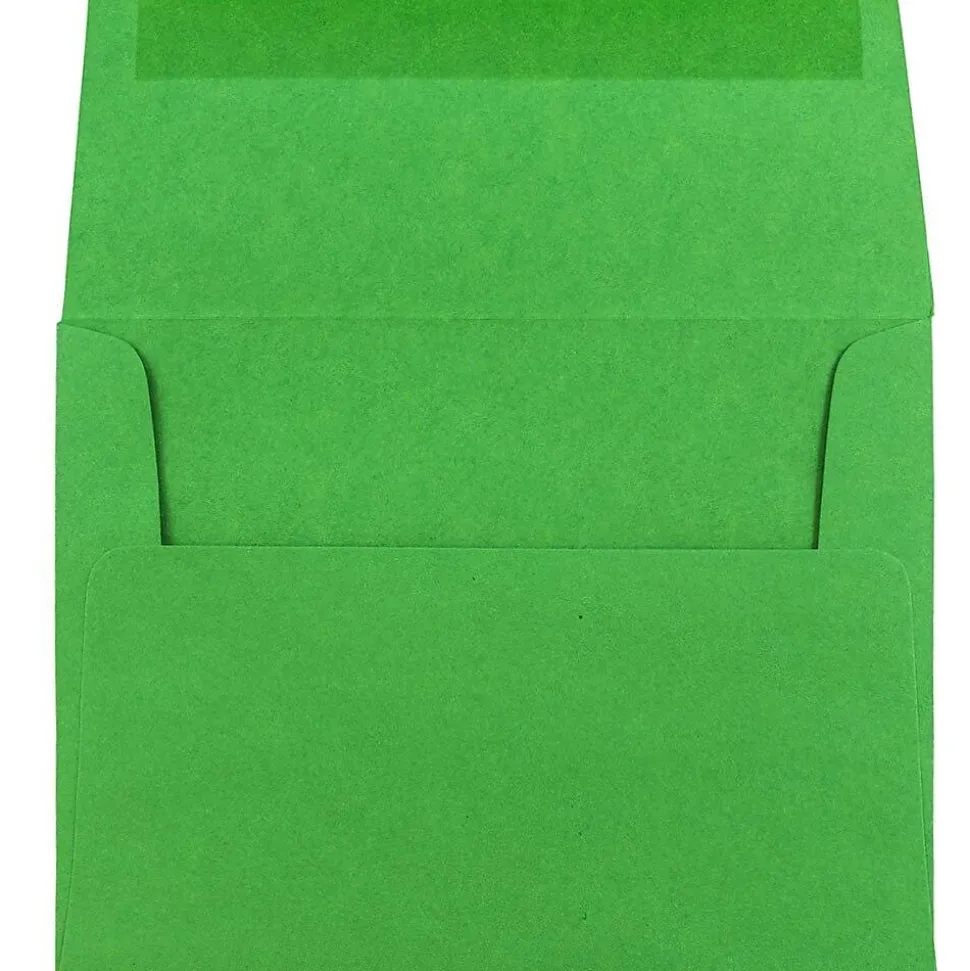 A2 Colored Invitation Envelopes, 4.375 x 5.75, Green Recycled, 25/Pack (15843) | JAM Paper Best