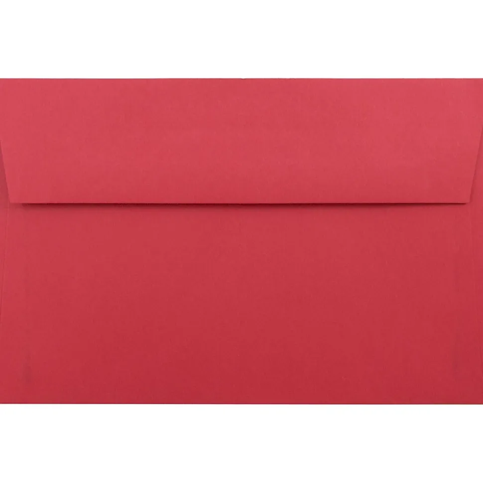 A9 Colored Invitation Envelopes, 5.75 x 8.75, Red Recycled, 50/Pack (14257I) | JAM Paper Shop