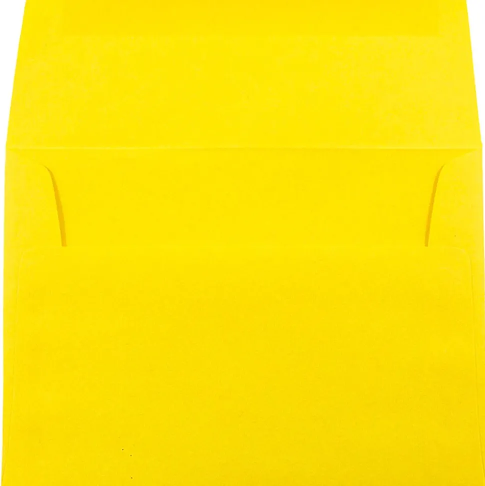 A7 Colored Invitation Envelopes, 5.25 x 7.25, Yellow Recycled, 50/Pack (96326I) | JAM Paper Best