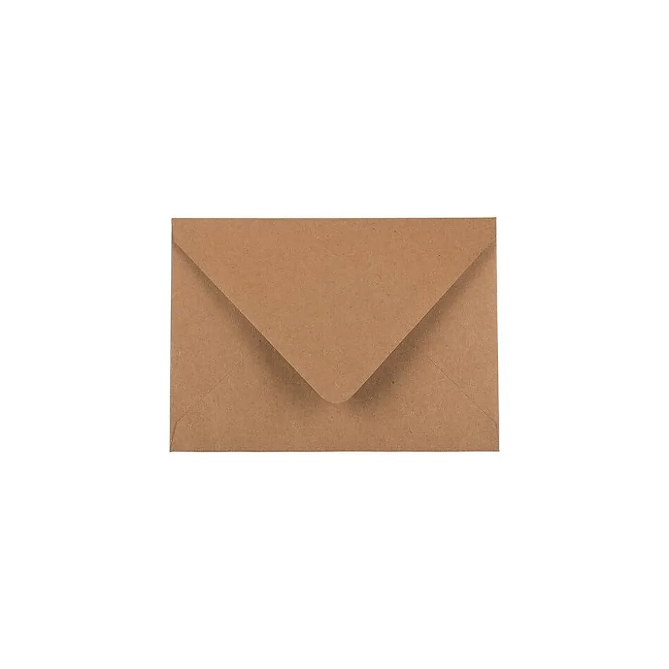 A6 Invitation Envelope, 4 7/5" x 6 1/2", Brown Kraft Recycled, 100/Pack (63134660D) | JAM Paper Clearance