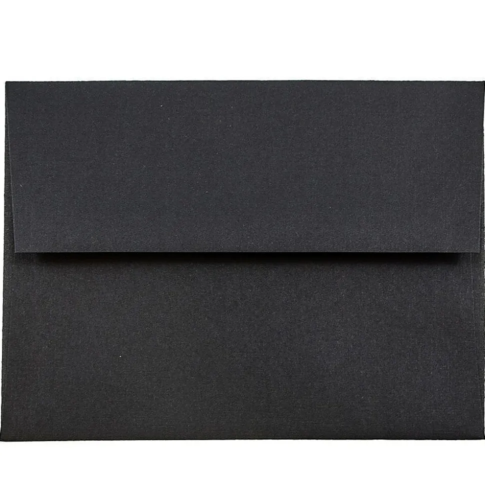 A2 Invitation Envelopes, 4.375 x 5.75, Black Linen, 50/Pack (64345I) | JAM Paper Cheap
