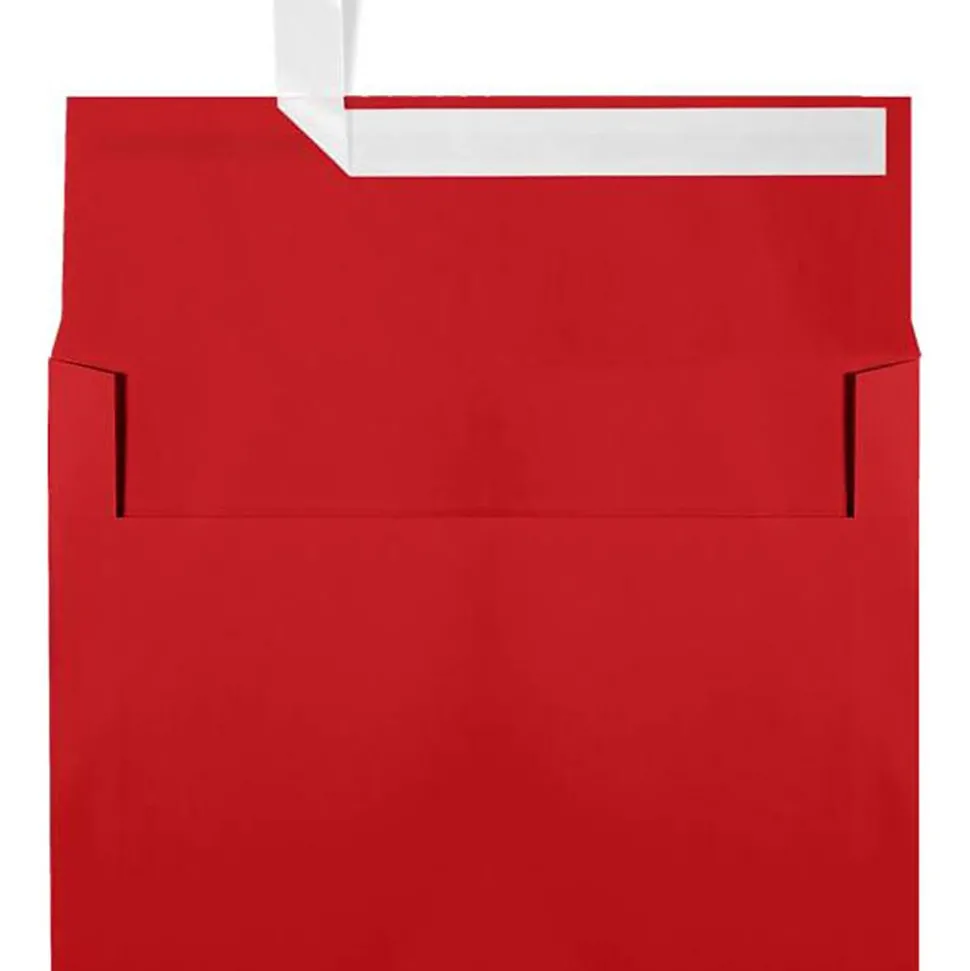 A7 Self Seal Invitation Envelopes, 5 1/4" x 7 1/4", Ruby Red, 50/Pack (4980-204-50) | JAM Paper Outlet