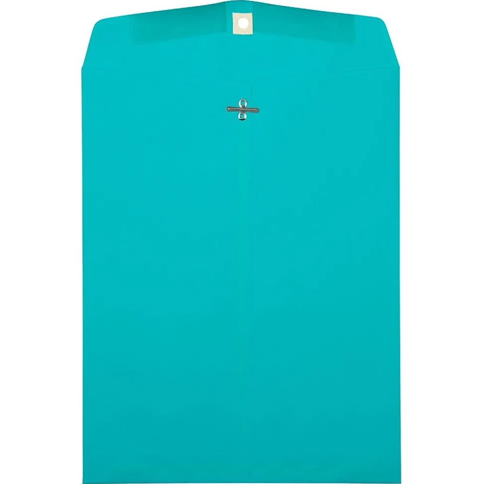 Clasp Catalog Envelope 10" x 13", Sea Blue, 50/Pack (900766073I) | JAM Paper Hot