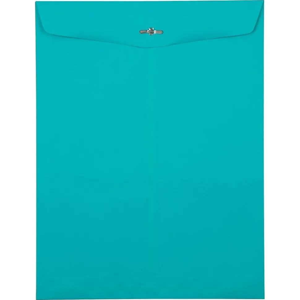 Clasp Catalog Envelope 10" x 13", Sea Blue, 50/Pack (900766073I) | JAM Paper Hot