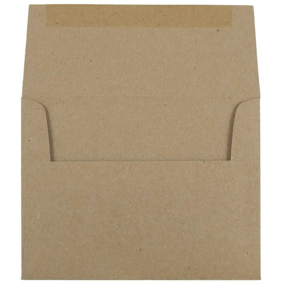 Kraft A2 Invitation Envelopes, 4.375 x 5.75, Brown Kraft Paper Bag, 50/Pack (LEKR600I) | JAM Paper Clearance